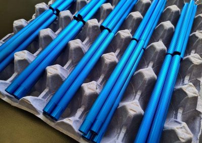 QMS gallery- Blue anodise, turned parts